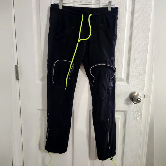 Baggy reflective 3D cargo pockets Rave streetwear punk grunge 90s y2k LG - Picture 1 of 11